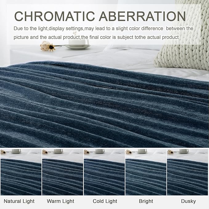 Chenille Throw Blanket for Couch 60"X 80" Twin, Soft Cozy Throws - Image 6