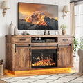 59'' Fireplace TV Stand with 3D Flame Electric Fireplace Heater, Entertainment by JOCOEVOL