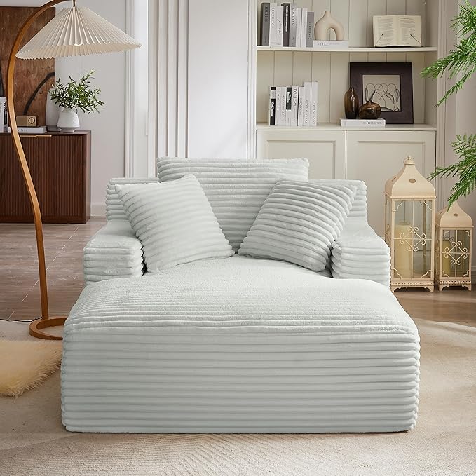 Oversized Chaise Daybed Lounge Sleeper Chair Sofa Full Foam Cloud Chaise Sofabed - Image 9