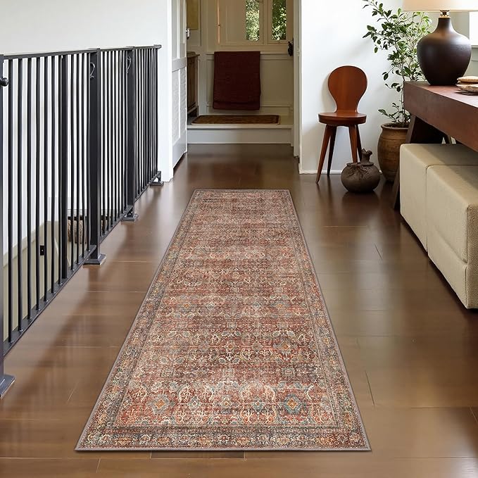 GENIMO 2x6 Runner Rugs for Hallway, Machine Washable Non Slip Vintage Rugs - Image 2