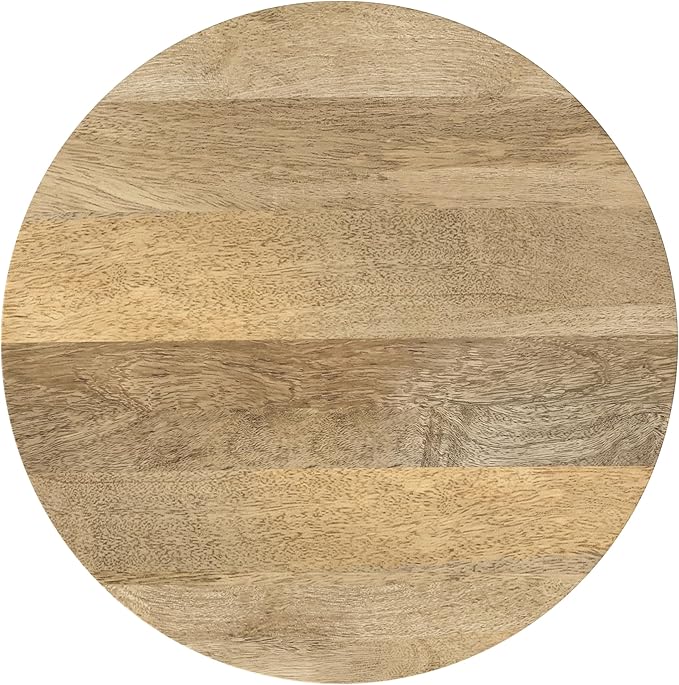 SIMPLIHOME Demy 20 inch Wide Tall Side Table in Natural Solid Mango Wood/Black - Image 4