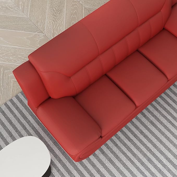 Container Furniture Direct Michael Modern Faux Leather Upholstered Stainless - Image 9