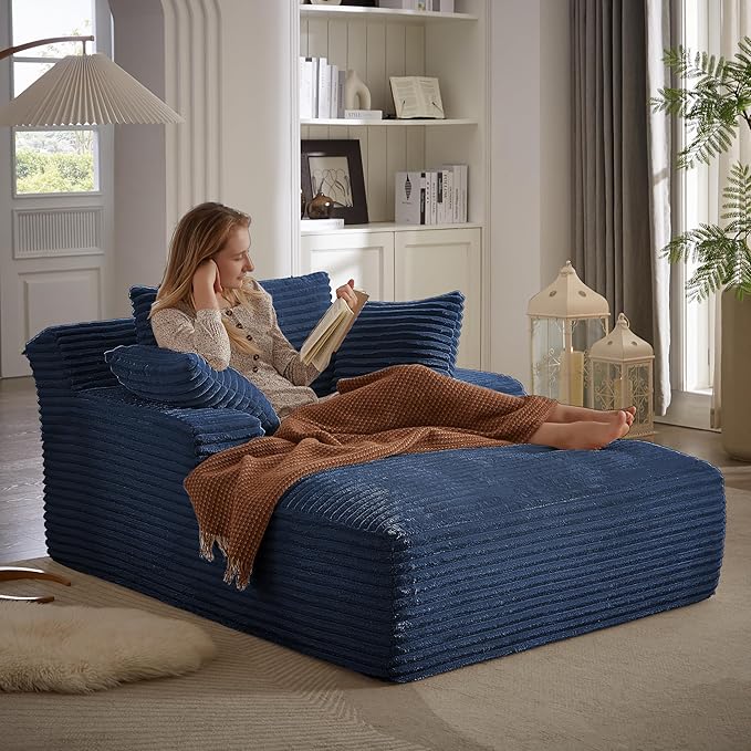 Oversized Chaise Daybed Lounge Sleeper Chair Sofa Full Foam Cloud Chaise Sofabed - Image 3