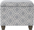 Home Decor | Upholstered MediumRectangular Storage Ottoman | Hinged Lid Ottoman by Spatial+Order