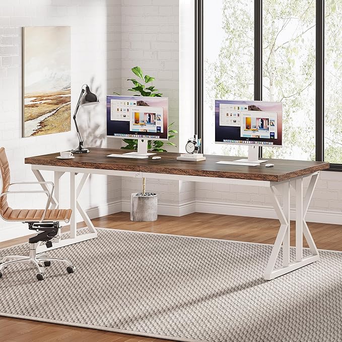 Tribesigns 78.7-Inch Executive Desk, Large Computer Office Desk Workstation by Tribesigns