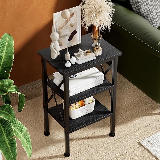 VECELO Modern Nightstands X-Design Side End Table Night Stand - Image 6