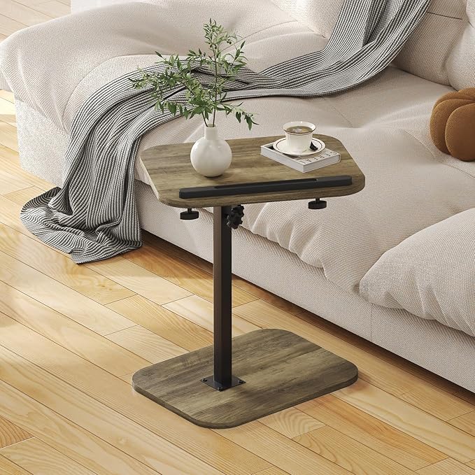 Sofa Couch Arm Table Tv Tray Small Bed Stand C Shaped Side End Tables - Image 7