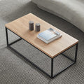 CENSI 40-Inch Natural Oak Accent Coffee Table Ottoman by CENSIFURNITURE