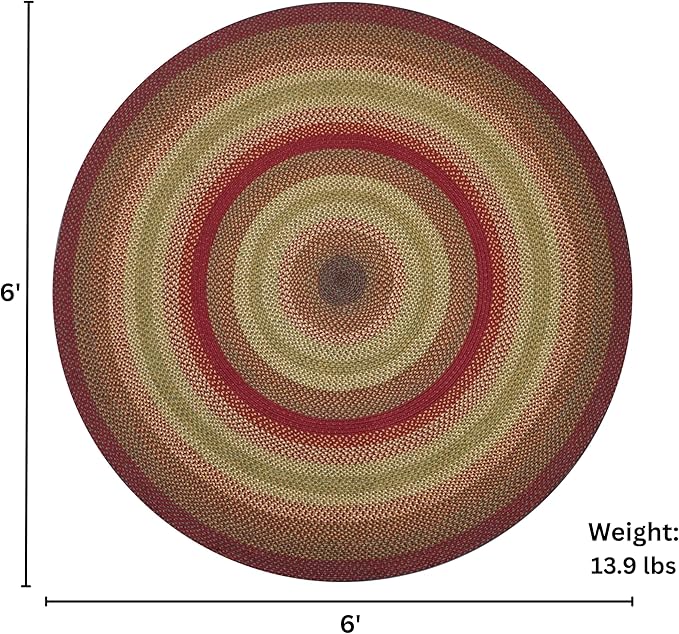 Cider Barn Cranberry Red Round Braided Rug, Dining Room, Everywhere - Image 2
