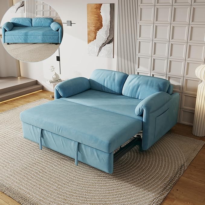 ERYE 3 in 1 Loveseat Sofa Convertible Sleeper Sofabed, Functional Recliner by Unknown