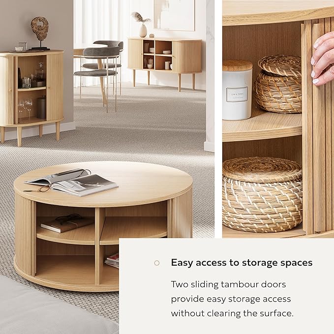 WERMO 35'' Round Coffee Table - Image 5