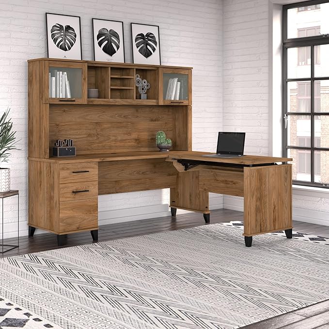 Bush Furniture Somerset 72W 3 Position Sit to Stand L Shaped Desk - Image 4