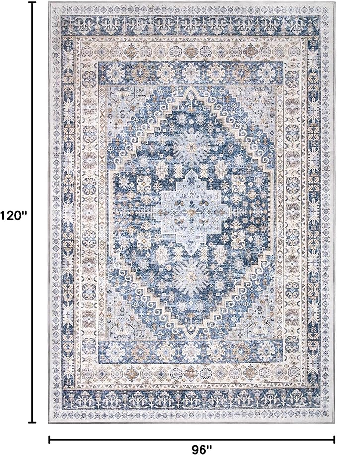 zesthome 8x10 Area Rugs for Living Room, Non-Slip Backing Washable Rugs - Image 2