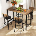 Tatub Bar Table and Chairs Set of 4, 5 Piece Counter Height High Breakfast by Tatub