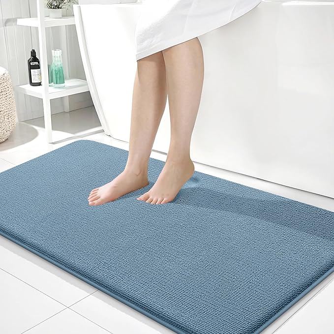 OLANLY Thick Memory Foam Bath Mat Rug 44x24, Extra Soft Absorbent Bathroom Rug by OLANLY