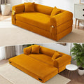 80" Convertible Sofa Bed, Corduroy Deep Seat Folding Pull Out Couch by Cleanthewayyouwant