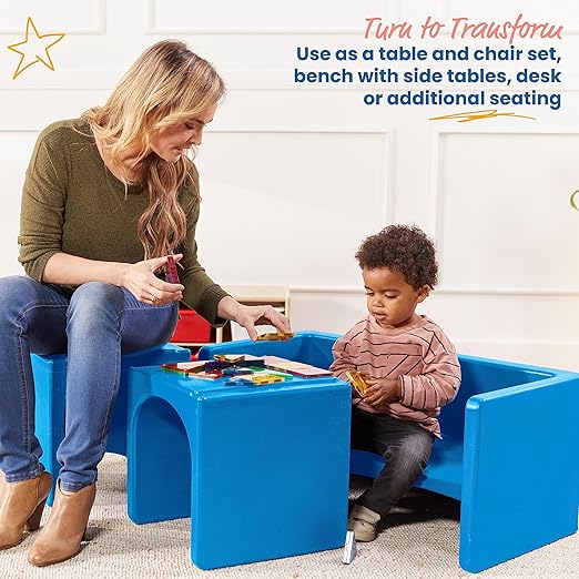 ECR4Kids Tri-Me Table and Cube Chair Set - Image 4