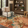 GENIMO 5X7 Floral Area Rugs for Living Room, Machine Washable Non Slip Vintage by GENIMO