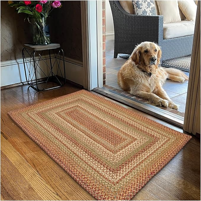 Homespice 20x30” Brown Rectangular Braided Rug. Harvest Brown Jute Rug. Uses- - Image 9