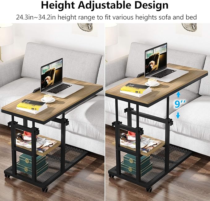 Tribesigns Height Adjustable C Table - Image 7
