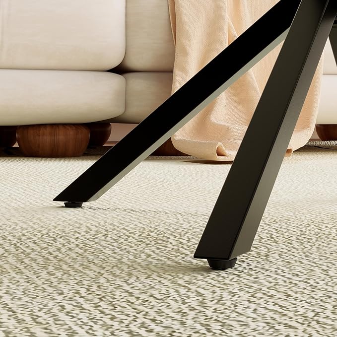 Faux Marble Coffee Table, Rectangle Modern Style Sintered Stone Living Room - Image 7