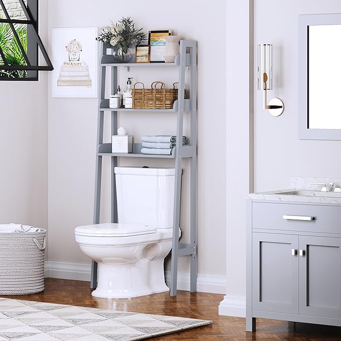 UTEX Over Toilet Bathroom Organizer, 3-Tier Above Toilet Storage Shelf Rack - Image 2