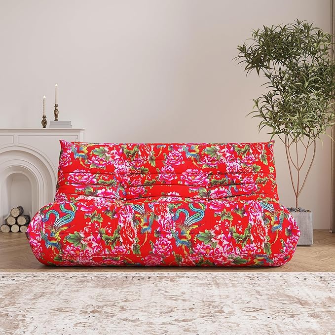 Bean Bag Chair, Loveseat Fireside Chair Bean Bag Sofa Large Bean Bag Chair - Image 4