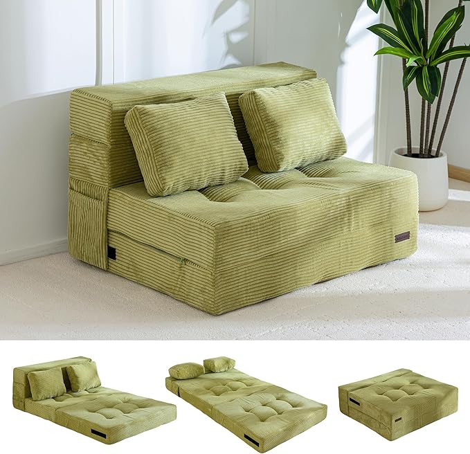 MAXYOYO Convertible Sofa Bed, Fold Out Loveseat Sleeper Sofa by MAXYOYO