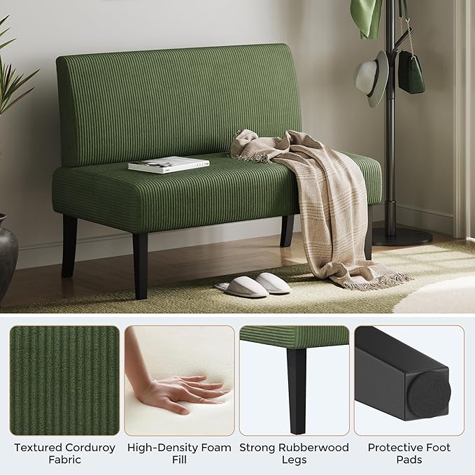 Yaheetech Small Mini Sofa Couch Armless Loveseat Futon - Image 4