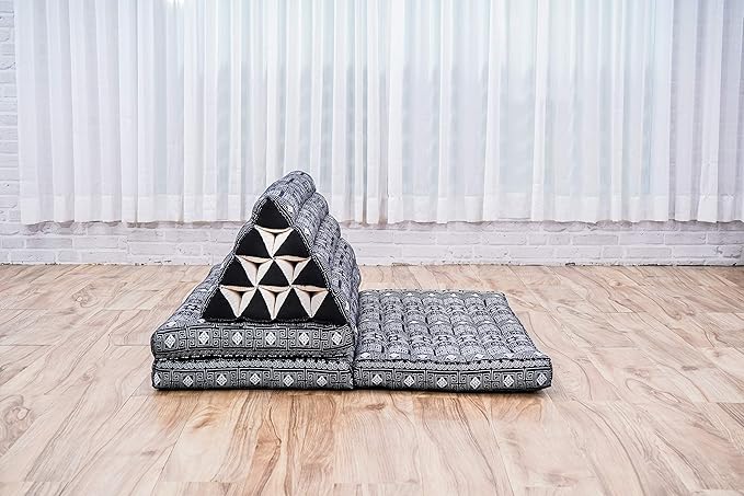 Leewadee 3-Fold Mat XXL with Triangle Cushion – Firm TV Pillow, Foldable - Image 7