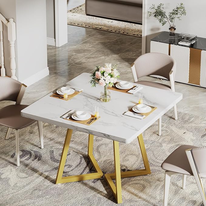 Tribesigns Square Dining Table for 6, 31.5" Modern Dinner Table - Image 5