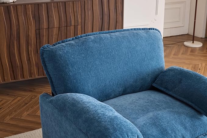 Ball & Cast 38" Oversized Chenille Lounge Chair, Reading Armchair - Image 6