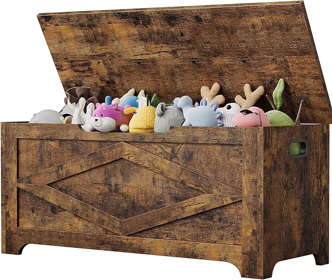 GarveeHome 39.4" Storage Chest, Wooden Storage Bench by GarveeHome