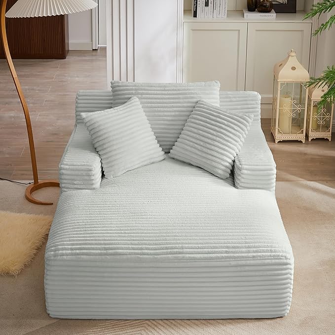 Oversized Chaise Daybed Lounge Sleeper Chair Sofa Full Foam Cloud Chaise Sofabed - Image 4
