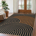 Lahome Modern Rainbow Easy Jute Carpet, Washable Rugs 5x7 by Lahome