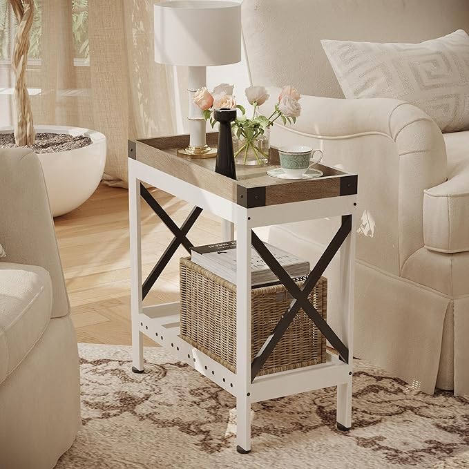 Narrow Side Table, Farmhouse End Table - Image 5