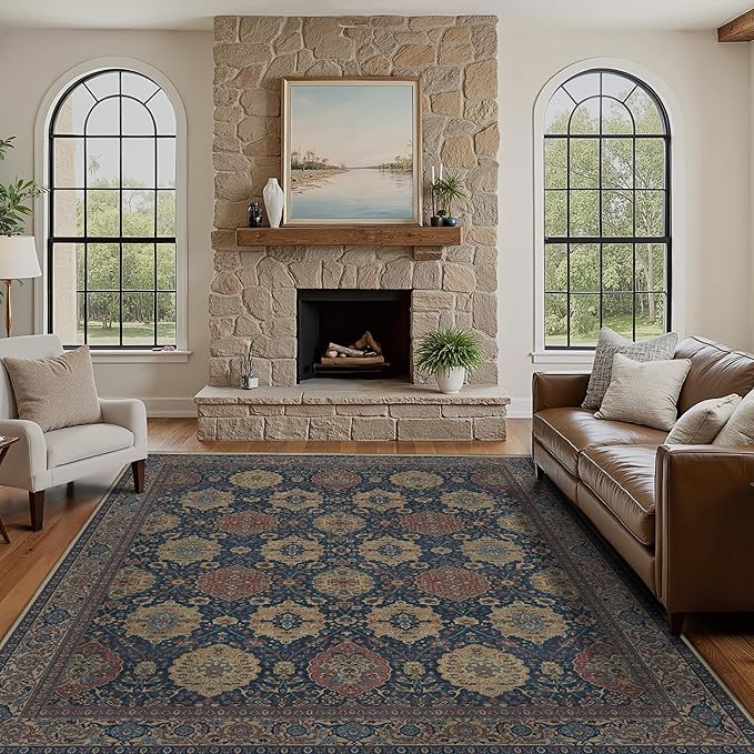 8X10 Area Rugs Machine Washable Rugs by BESBLEE