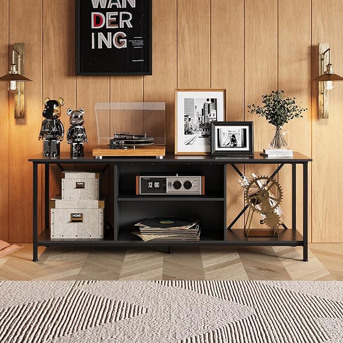 WLIVE TV Stand up to 65 Inch TV, Industrial TV Console - Image 3