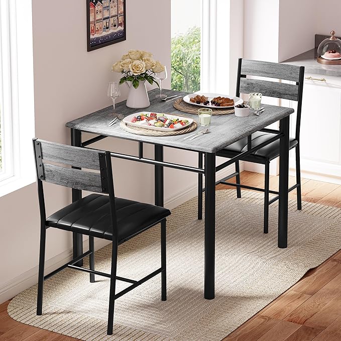 IRONCK Dining Table Set for 2, Small Kitchen Table - Image 3