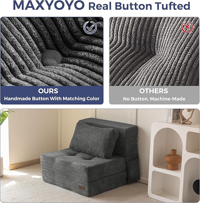 MAXYOYO Convertible Sofa Bed, Fold Out Single Sleeper Sofa - Image 9