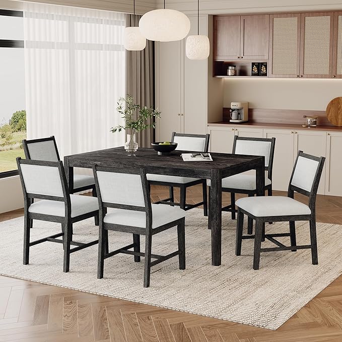Merax 7 Pieces Retro Dining Set by Merax