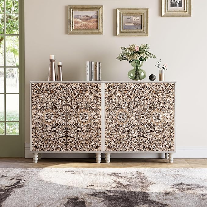 COSIEST Set of 2 32" Buffet Sideboard Cabinets by COSIEST