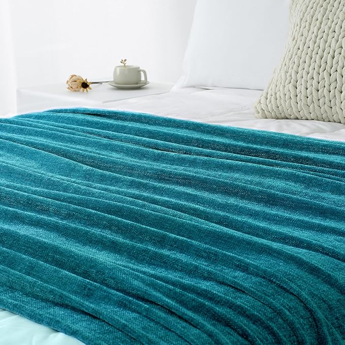 Chenille Throw Blanket for Couch 50"X 60", Soft Cozy Throws - Image 9