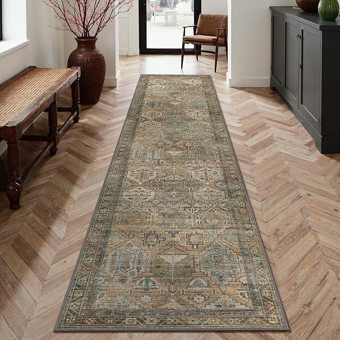 GENIMO 2x8 Runner Rugs for Hallway, Machine Washable Non Slip Vintage Rugs - Image 2