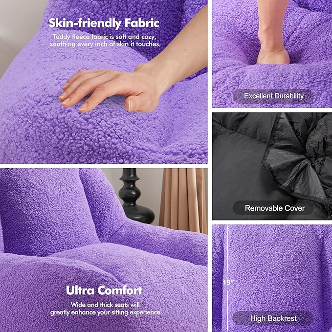Homguava Bean Bag Chairs for Adults, Giant Beanbag Couch Adult Bean Bag Chair - Image 6