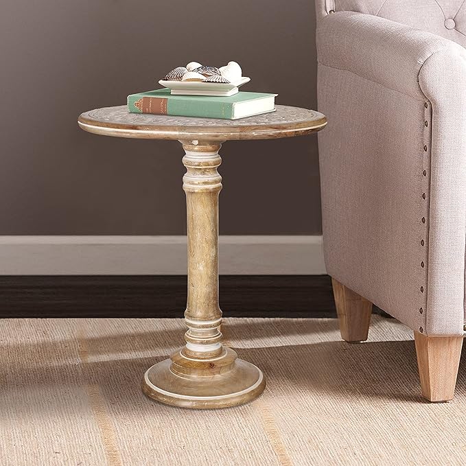 Lightnpro Handcrafted Wooden Single Pillar Table - Image 8
