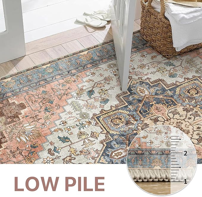 GENIMO 2x5 Runner Rugs for Hallway, Machine Washable Non Slip Vintage Rugs - Image 5