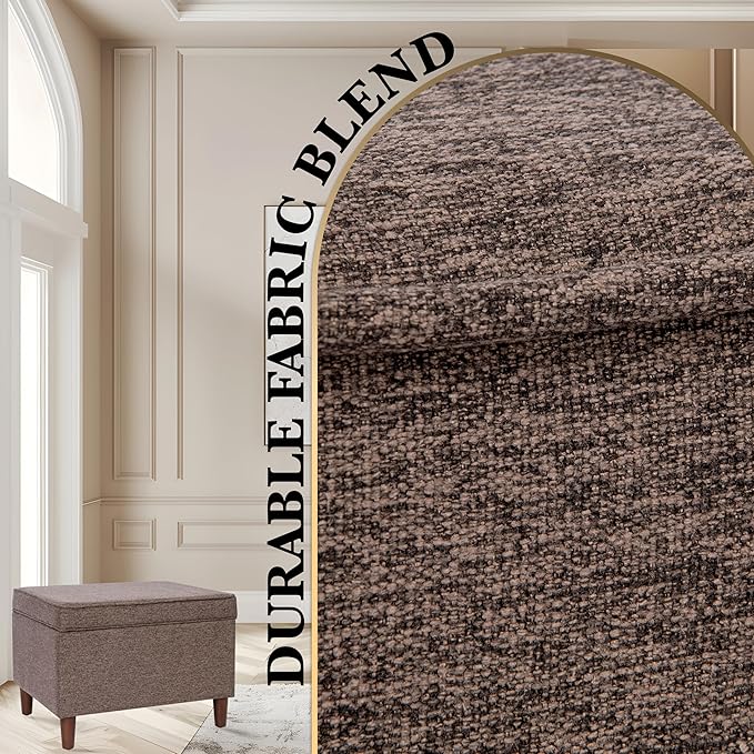Home Decor | Dinah Collection Modern Storage Ottoman | Ottoman - Image 4