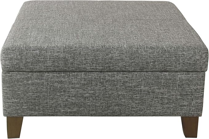HomePop Home Decor | Luxury Square 32” Storage Ottoman - Image 4