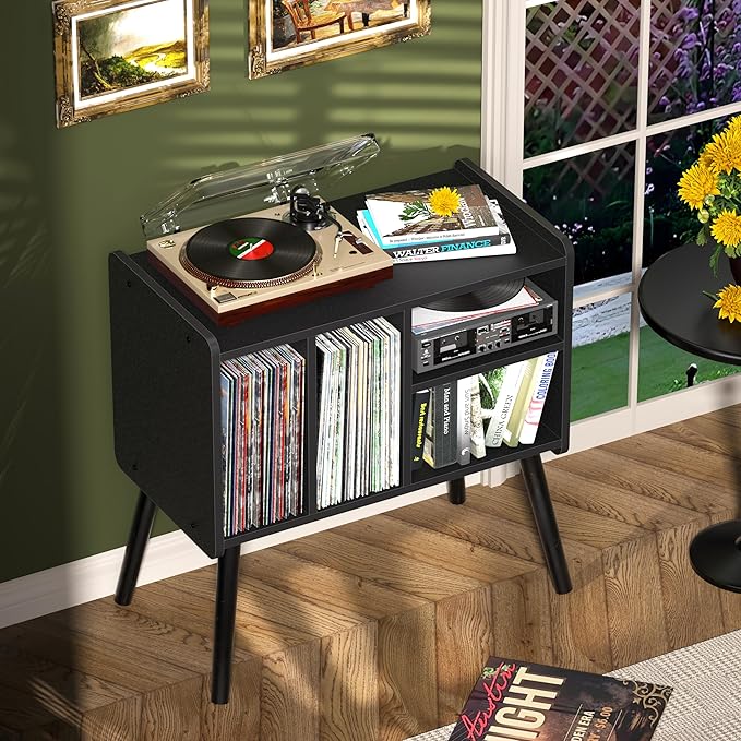 Record Player Table, Mid-Century Record Player Stand - Image 5